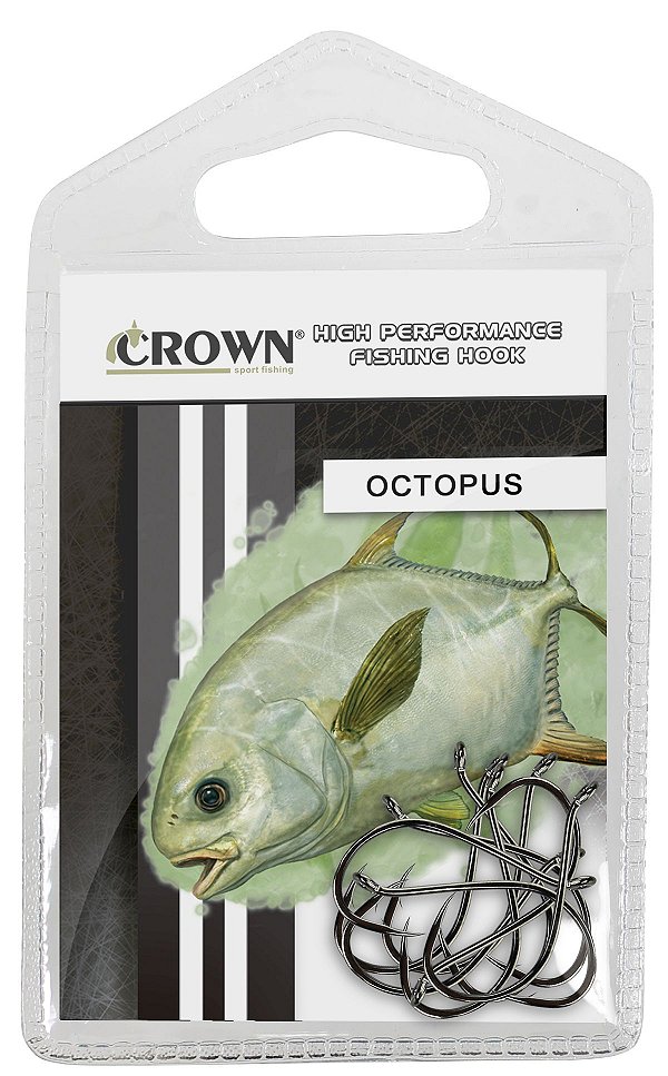 Anzol Crown Octopus Black - Escolha o Tamanho