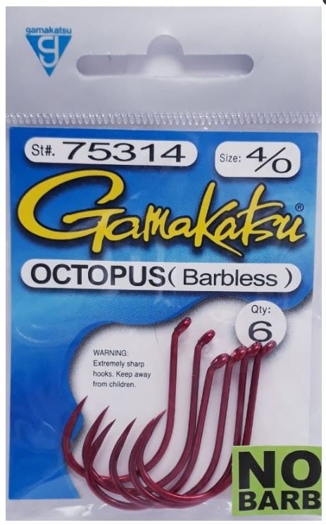 Anzol Gamakatsu Octopus Sure Vermelho - Escolha Tamanho