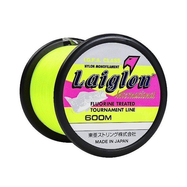 LINHA MONOFILAMENTO LAIGLON AMARELA 600M - VARIAS BITOLAS