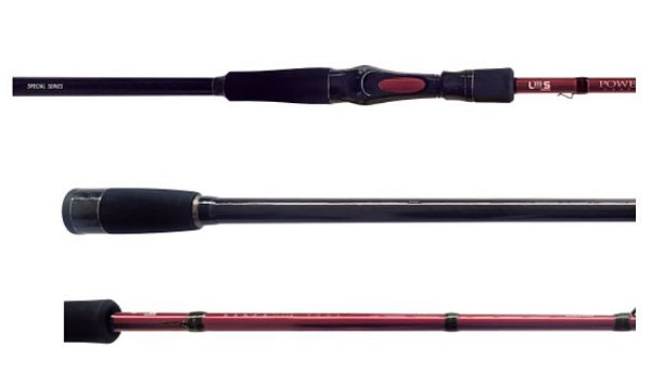 Vara de Carretilha Lumis Power Carbon Vermelha 20-50lb Inteiriça - 2,10m