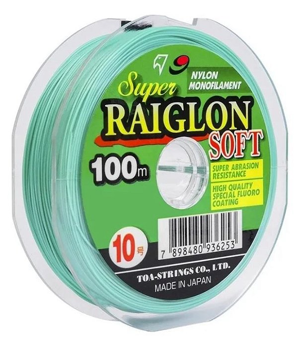 Linha Monofilamento Super Raiglon Soft 100m - Escolha Bitola