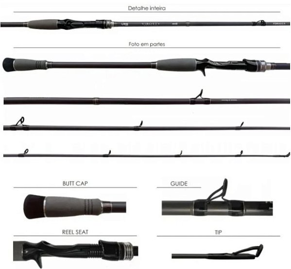 Virotty 8'0'' Cast 20-50lb 60-170g Sec: 1+1 Cable UP-Set IM8 New Model