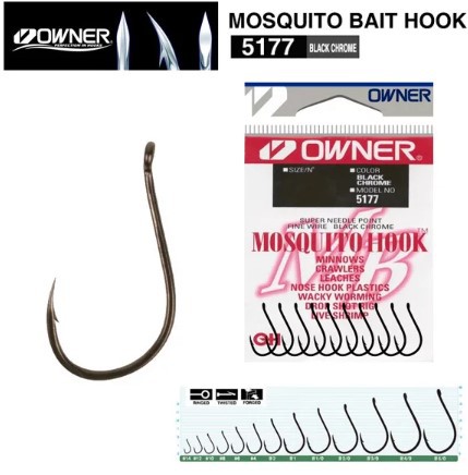 ANZOL OWNER MOSQUITO BAIT HOOK 5177 - Escolha o Tamanho
