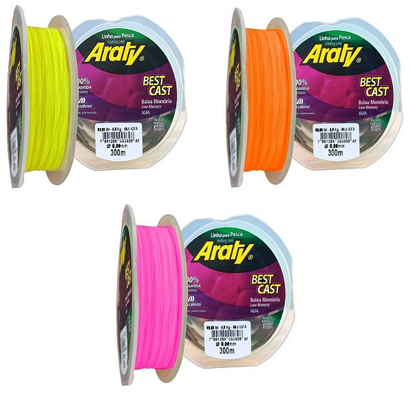 Linha Araty Best Cast 300m - Escolha Cor e Bitola