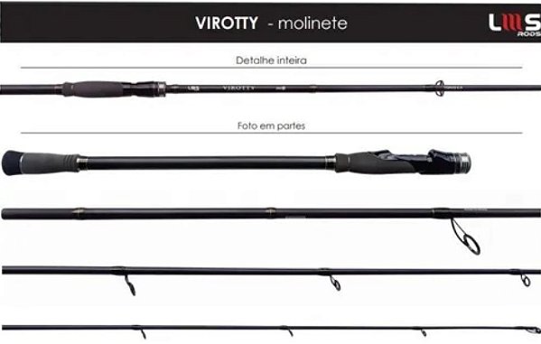 Virotty 7'5'' 15-30lb 15-40g Sec: 1+1 Cable UP-Set IM8 New Model - MOLINETE