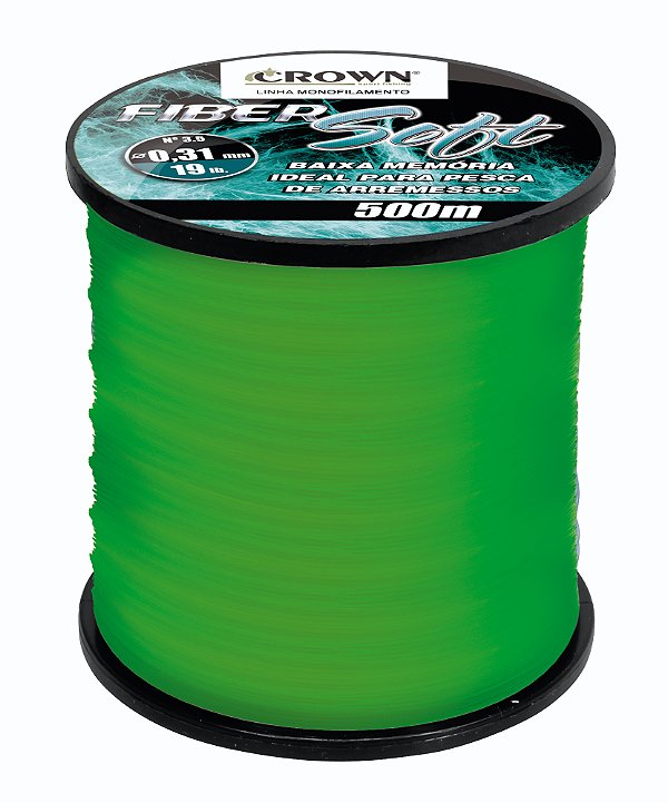 Linha Crown Fiber Soft Amarela 500m - Escolha a Bitola