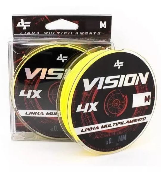 LINHA MULTIFILAMENTO 4X VISION AMARELA - ESCOLHA A BITOLA
