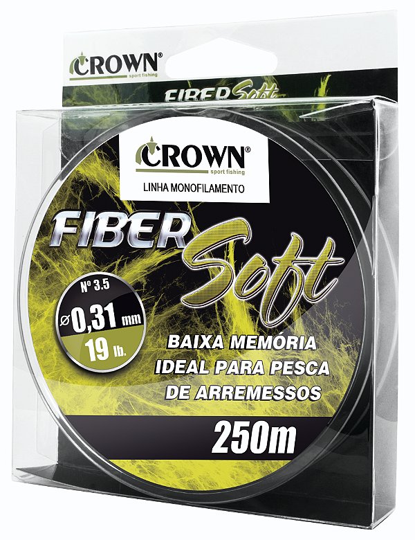 Linha Crown Fiber Soft Amarela 250m - Escolha a Bitola