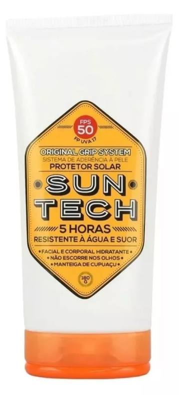 PROTETOR SOLAR ESPORTIVO SUN TECH - 5 HORAS PROTEÇÃO RESISTENTE A ÁGUA