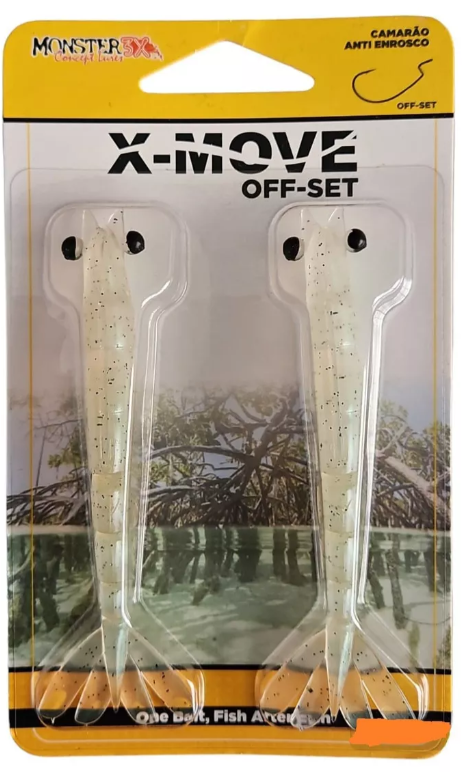 Camarão Monster 3x X-move Off-set 12cm - escolha a cor