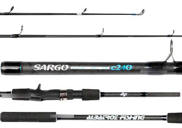 Vara Para Carretilha Albatroz Sargo Carbon  3 Partes - Escolha o Tamanho