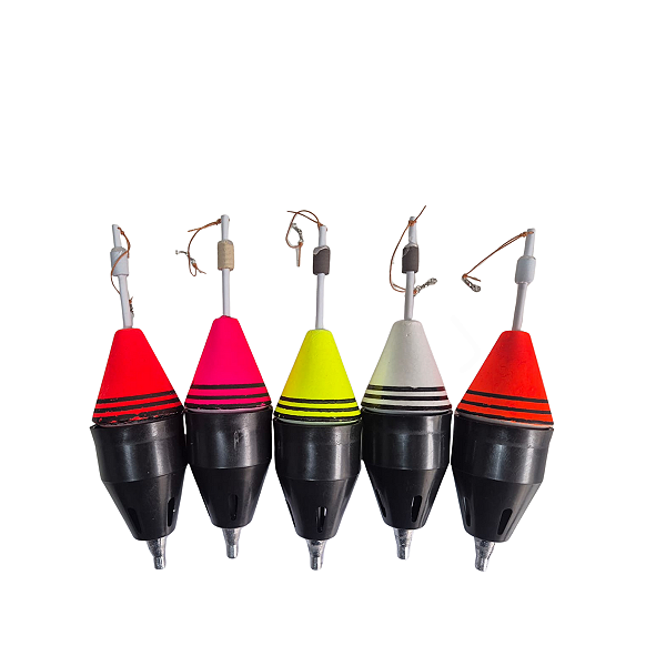 boia cevadeira mr pesca n27 65g copo preto- escolha a cor