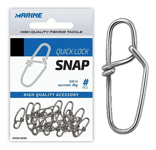 Snap Quick Lock Nickel Marine Sports - Escolha O Tamanha