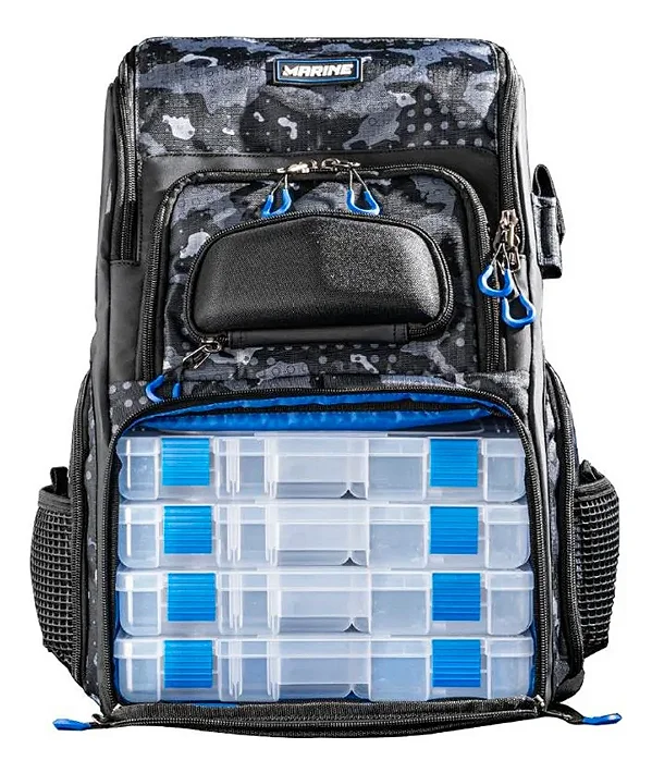 Mochila Camuflada M-mp20c Com Caixa Marine Sports