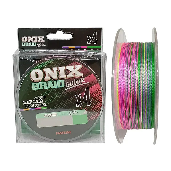Linha multifilamento Fastline Onix Braid Color X4 300m - escolha a bitola