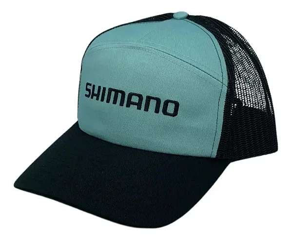 BONE SHIMANO AZUL COM PRETO E LOGO PRETO