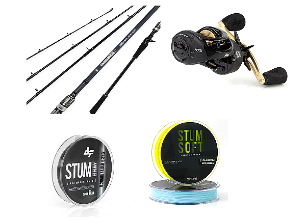 PRÉ-VENDA Kit Promoção Albatroz Fishing Vara Tamba Max e Carretilha V73 + brinde - Escolha tamanho e vara