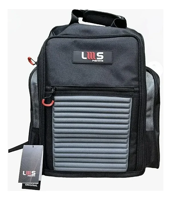 Mochila Commander de Nylon com 3 Estojos Transparentes Preta - lumis