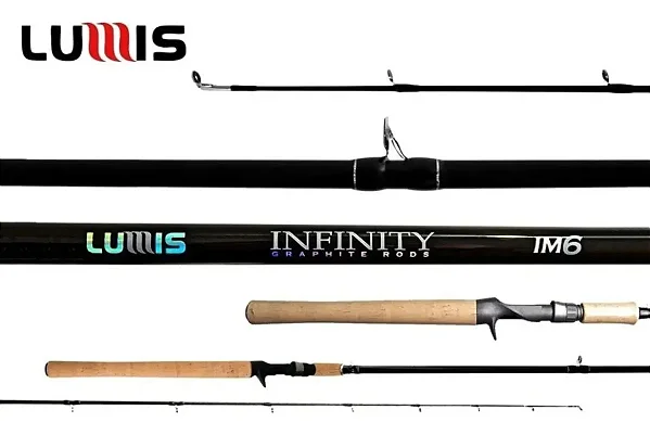 Vara Carretilha Lumis Infinity Cor preta 2 partes (pesqueiro) - Escolha Tamanho e LB