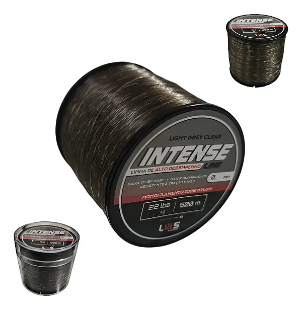 Linha Monofilamento Intense Lumis 500M Cor Cinza - Escolha A Bitola