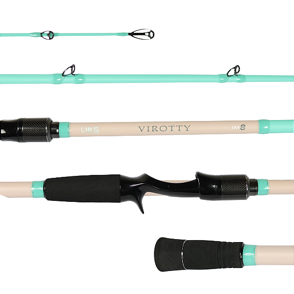 Vara de Carretilha Lumis Virotty Blue-Green 40-80lb - escolha o tamanho