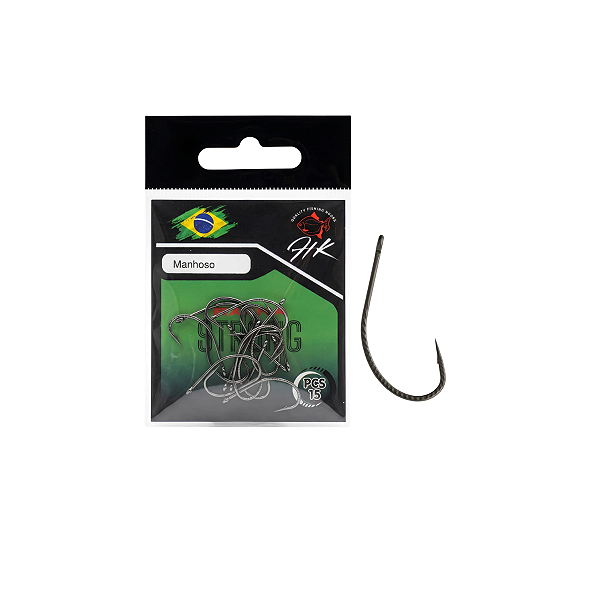 Anzol Manhoso Preto Hk - Escolha O Tamanho