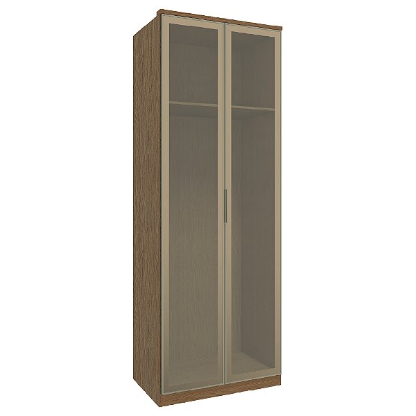 Guarda Roupa Modulado 2 Portas Reflecta/Espelho 84cm Rimo Setiba