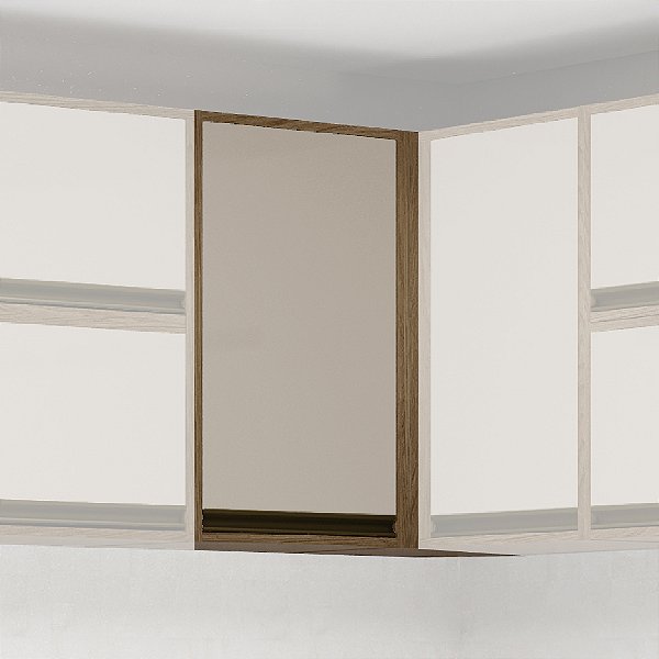 Armário Aéreo de Cozinha 1 Porta Canto Reversível 74cm Rimo Vitória