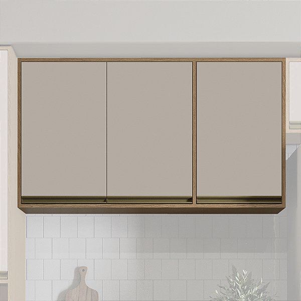 Armário Aéreo de Cozinha 3 Portas 120cm Rimo Vitória