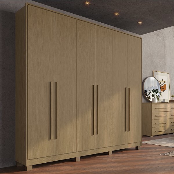 Guarda Roupa Casal 6 Portas 2,14m Rimo New Paranoá