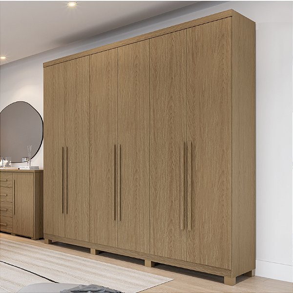 Guarda Roupa Casal 6 Portas 2,32m Rimo New Honduras