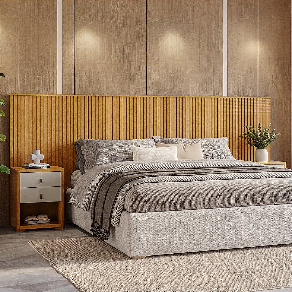 Cabeceira Ripado King Rimo New Abrolhos