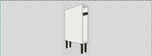 Modulo Inferior de Cozinha Porta Toalhas 15cm Rimo Bari