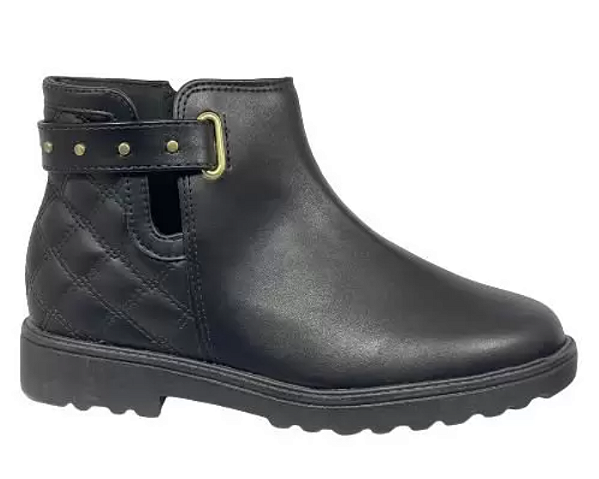 Bota coturno modare ziper preto - 7077101