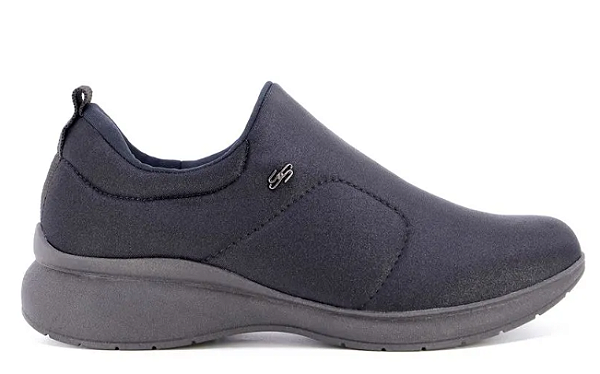Tenis Casual Preto Usaflex - Elastano - Feminino - Diabetic
