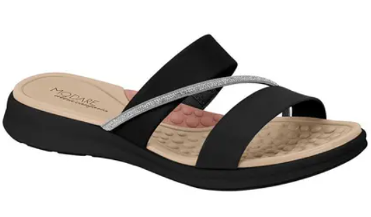 Chinelo Ortopédico Esporão Fascite Plantar Modare Preto - 7174115