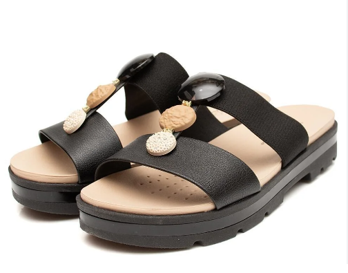 TAMANCO FEMININO MODARE ULTRACONFORTO PEDRARIA 7132.138 - PRETO