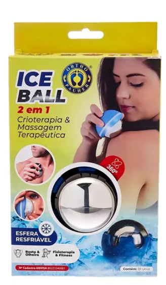 Ice Ball 2 em 1 para Crioterapia e Massagem Terapêutica 5,5 cm - ORTHO PAUHER