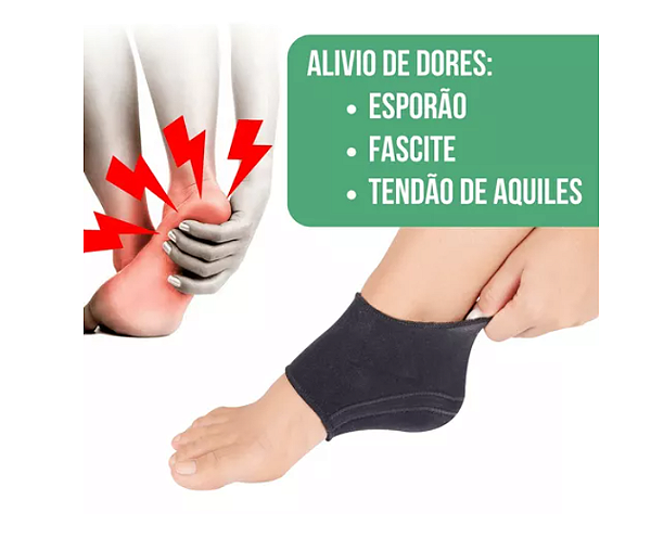 Calcanheira pauher suport - Com amortecedor de silicone - Preto