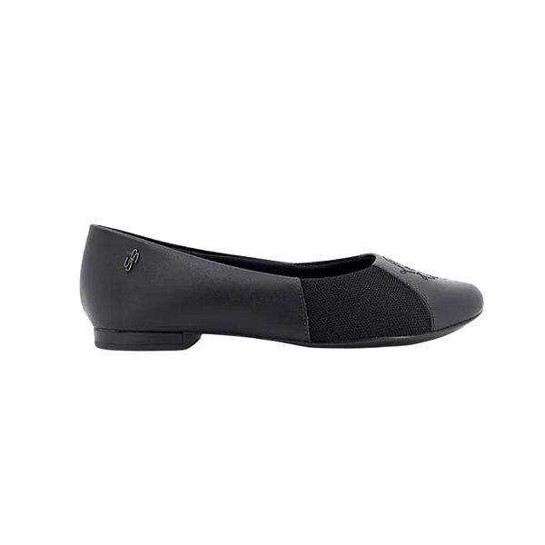 Sapatilha usaflex feminina com bordado preto