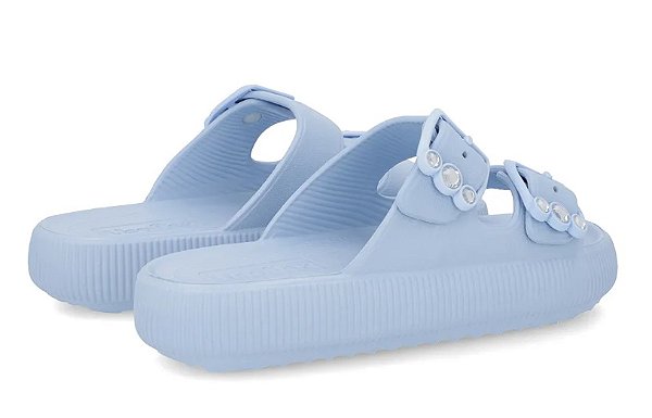 Chinelo Nuvem Usaflex Birken com ajustes - Azul céu