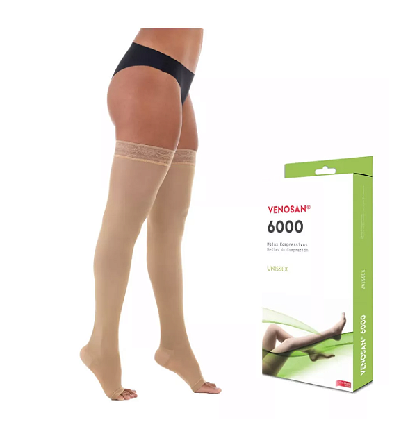 Meia compressão  7 /8  Meia coxa Venosan Compressão 20-30MMHG