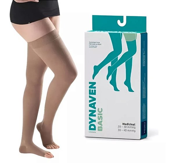Meia coxa sigvaris 7/8 - Compressão 20-30MMHg - Dynaven Basic
