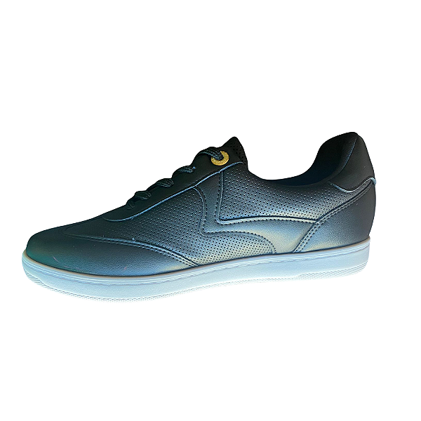 Tenis casual feminino Modare - Preto com solado branco - 7363137