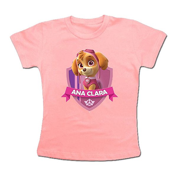 Camiseta Infantil Patrulha Canina Skye