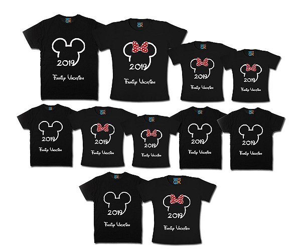 Kit Família Mickey e Minnie Disney Vacation