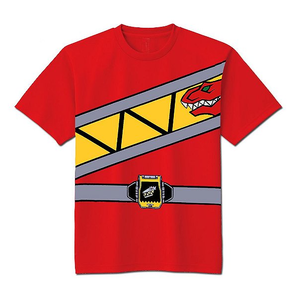 Camiseta Infantil Power Rangers Dino Charge Vermelho