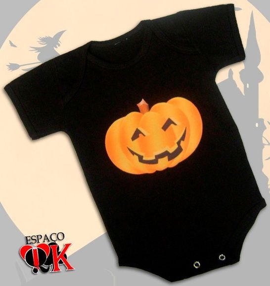 Body para Bebê Halloween Abóbora