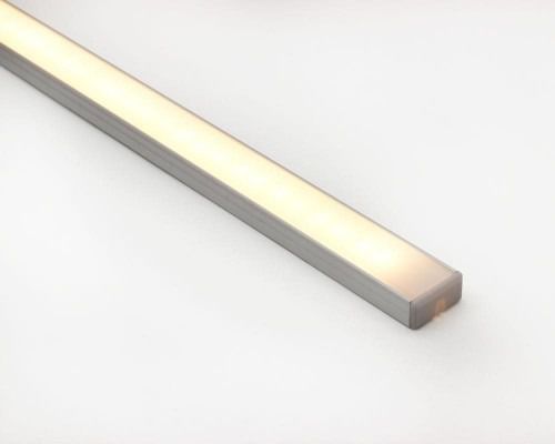 Perfil de led sobrepor 2m 7x17mm cor alumínio