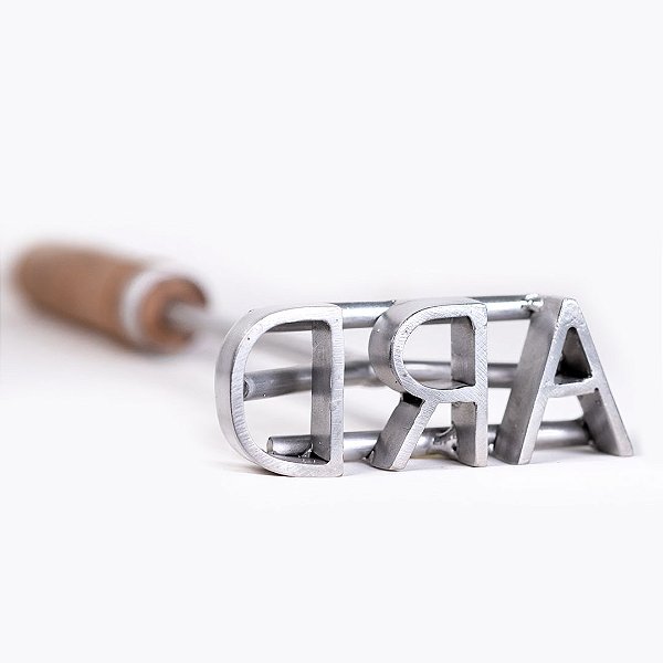 Marca De Gado Personalizado - até 4 letras Simples Em Aço Inox